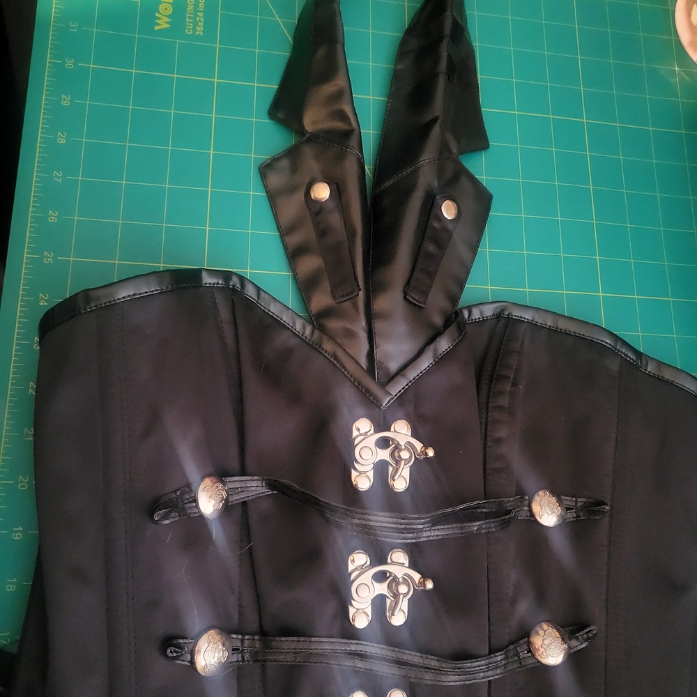 Black Corset with Silver Accents